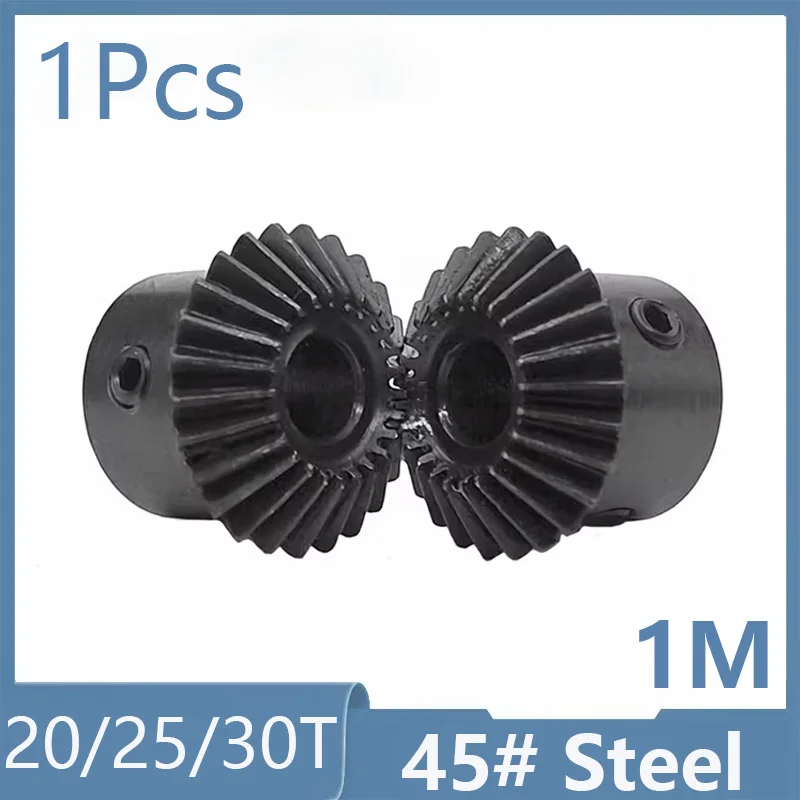 1pc Bevel Gear 1M 20/25/30T Bevel Gears Inner Hole 5/6/6.35/8/10/12mm Gear 90 Degree Transmission For Model Car Modification DIY