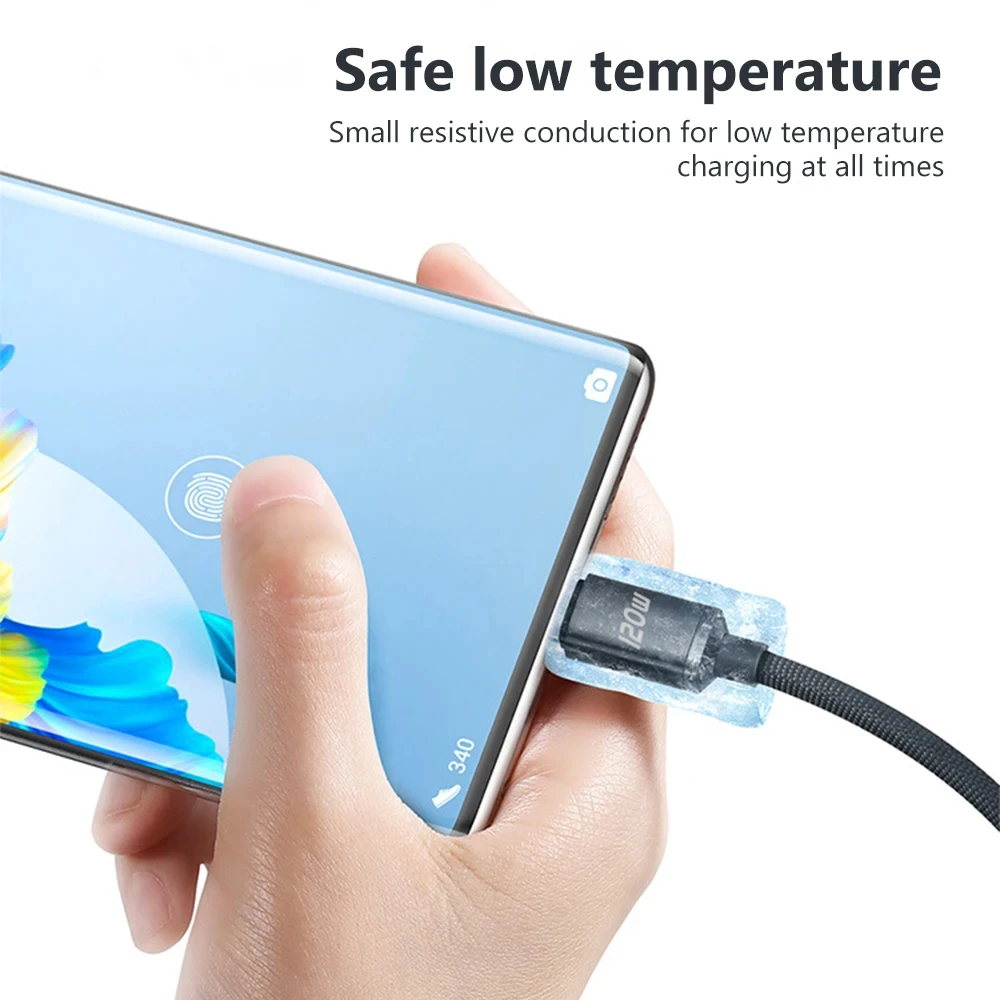 USB Typ C Kabel Schnell ladekabel 6a 120W USB Typ C Kabel für Xiaomi 12 Samsung Huawei Mate 60 Pro Daten Ladekabel