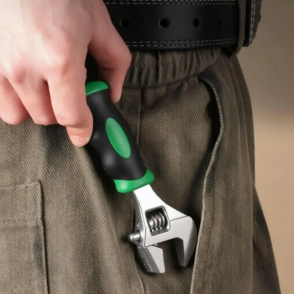 6 Zoll/8 Zoll Verstellbarer Schraubenschlüssel Doppelfunktions-Maulschlüssel mit Gravierten Messleitungen und Breiter Kieferöffnung – Detail 5