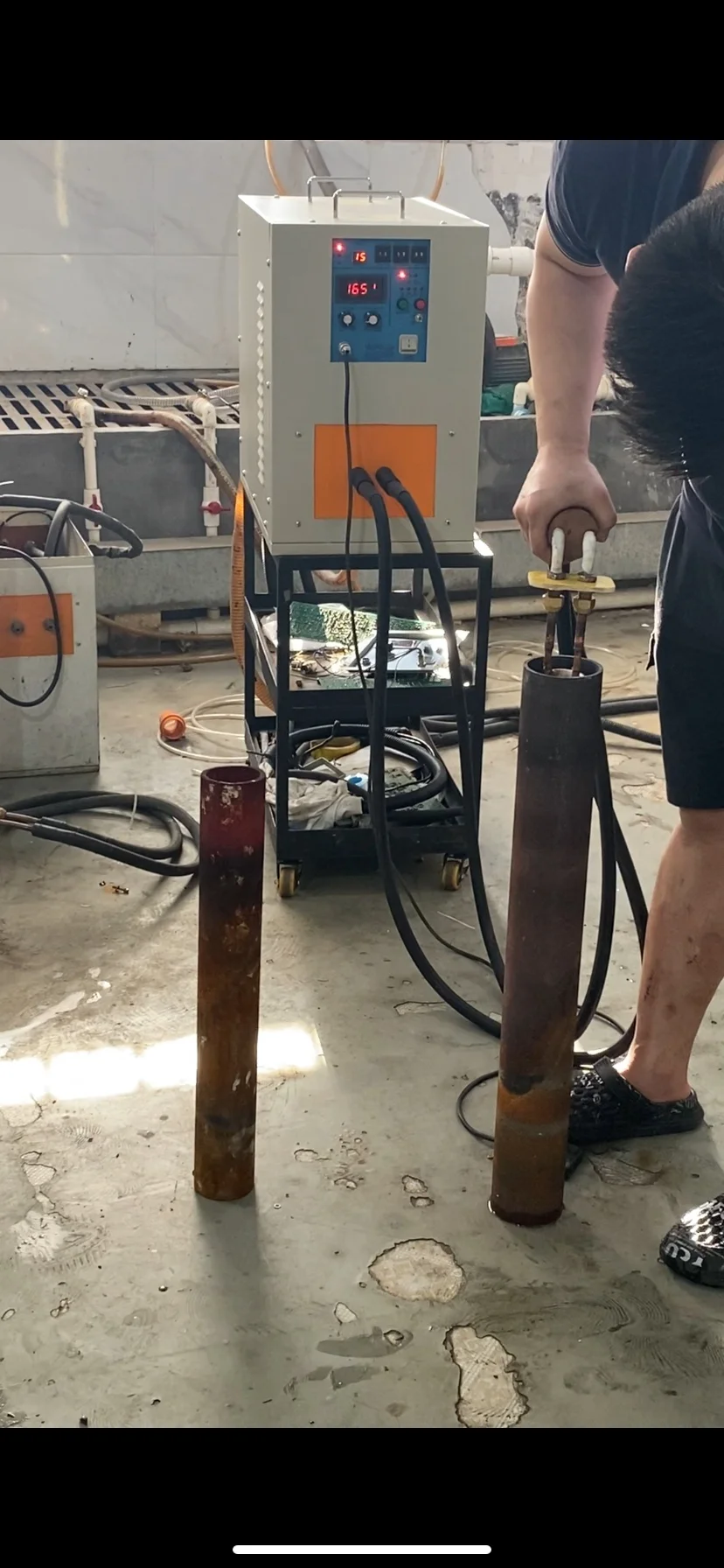 High frequency hand heating machine