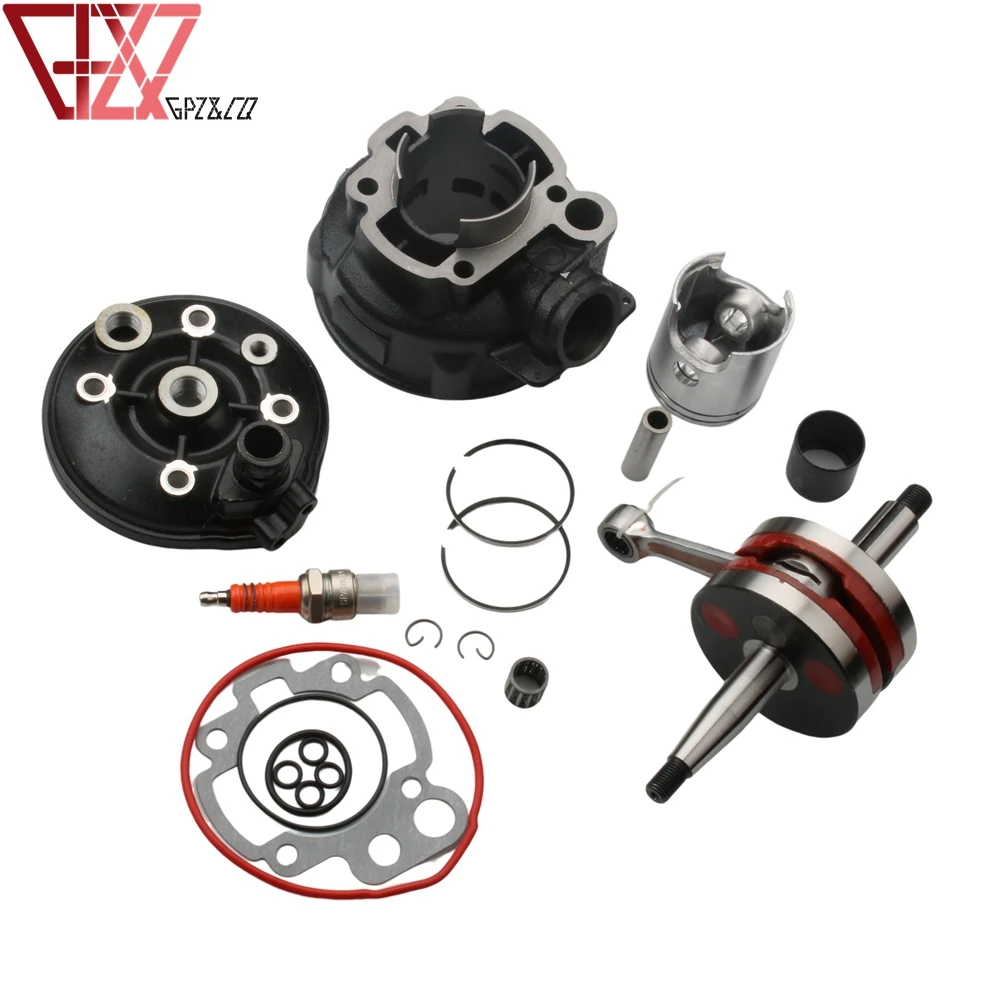 90cc 49mm Big Bore Cylinder Kit & Racing Crankshaft For Rieju 50 MRT MRX RS1 RS2 RS3 Matrix 50 SMX SM Spike 50cc AM6 2T 1E40MB