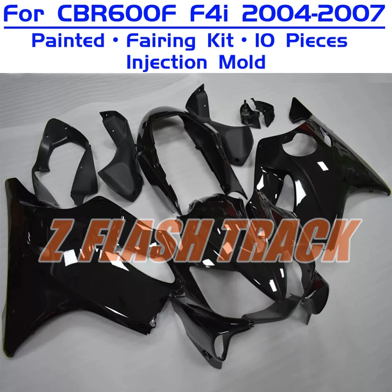 For Honda CBR600F CBR 600F CBR600 F 600 F4i 2004 2005 - 2007 Sport Cowl Body Fairing Kit Bodywork Injection Plastic Gloss Black