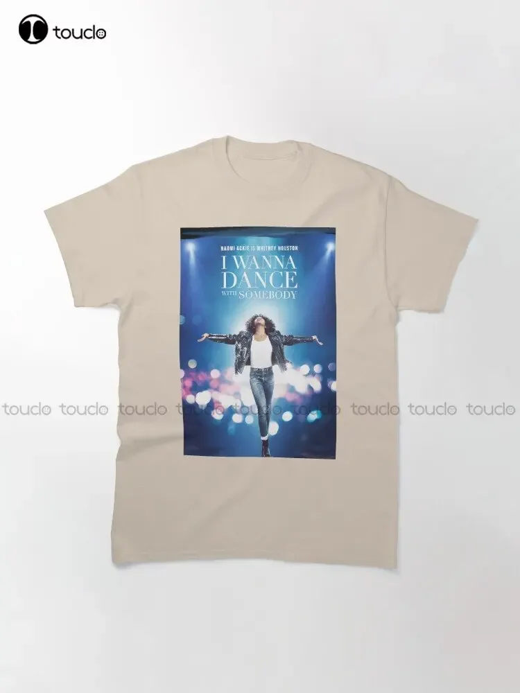 I Wanna Dance With Somebody Movie Whitney Houston T-Shirt Custom Aldult Teen Unisex Digital Printing Tee Shirts Custom Gift