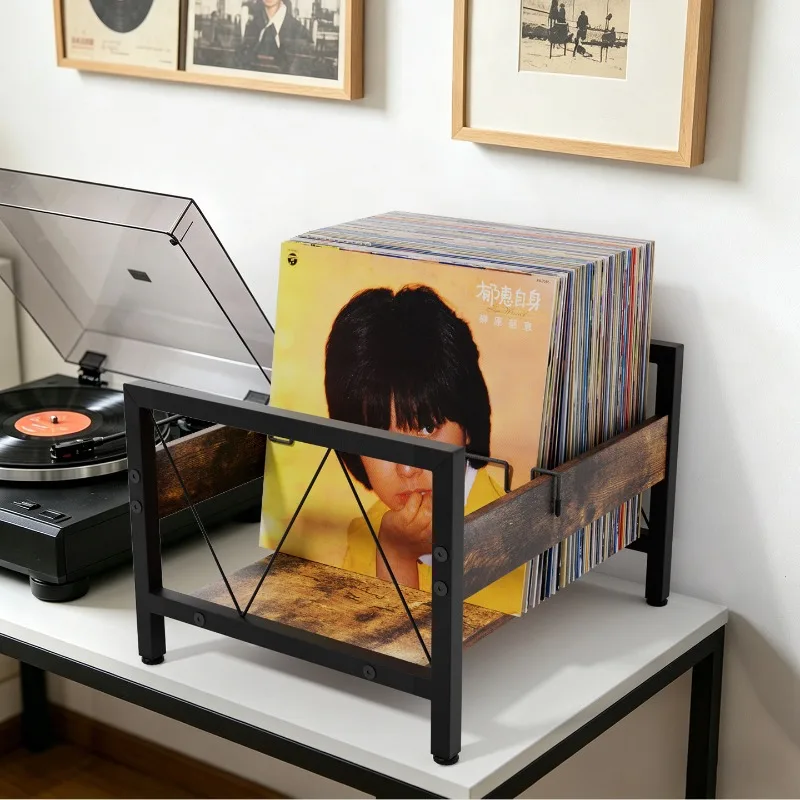 Estuche de Almacenamiento de Vinilos, Soporte Multiusos para LP, Exhibidor de Discos, Organizador de Álbumes con Estilo, Contenedor Práctico para Colección de Audio