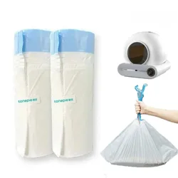 Tonepie Cat Toilet Trash Bag Collect Feces 1 Roller 15 Pcs Pet Automatic Cat Litter Box Accessories Pet Cleaning Products