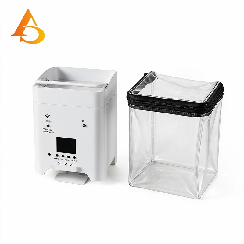 Bühnenlicht-Regenmantel 6*18W LED Batterie-PAR-Licht Wasserdicht Transparenter Kristallkunststoff – Detail 6