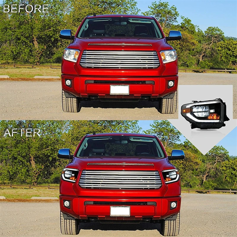 Led Head Light for Tundra 2014 - 2021 Upgrade Headlight Driving DRL Turn Signal Head Lamp 12V Car Accessories