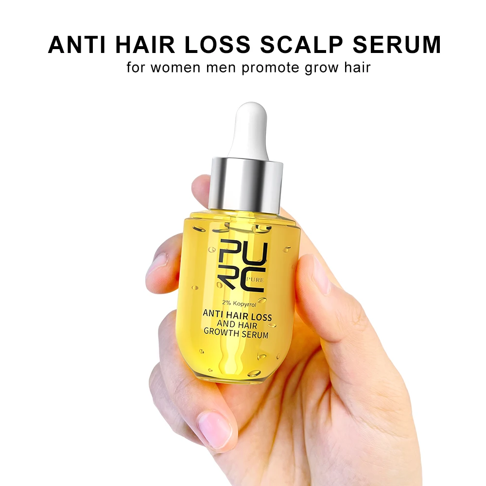 PURC Fast Hair Growth for Men Women Ginger Grow Hair Oil Care Anti Hair Loss Scalp Treatment Serum Products Beauty Health 2023