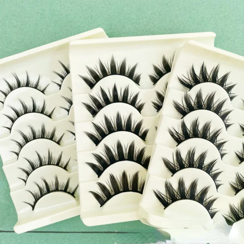 رموش مزيفة من الشيطان الأسود السميك ، رموش قطعة كاملة ، طبيعية ، رموش شيطان صغيرة ، بيع بالجملة ، جديدة