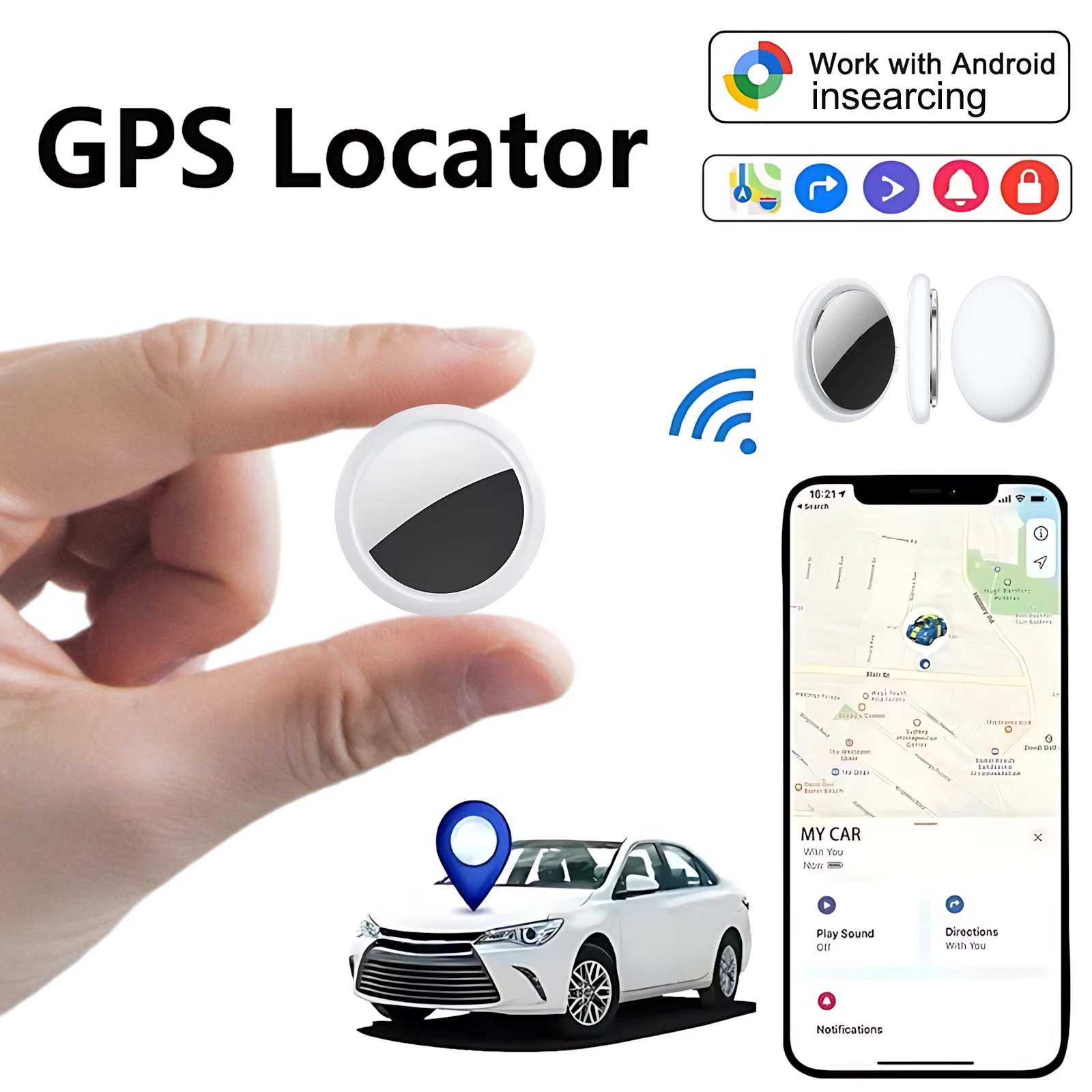 Smart Bluetooth GPS Anti - lose Tracker Sound locate msg reminder alarm For keys wallets kids pets APP tracking on iOS & Android