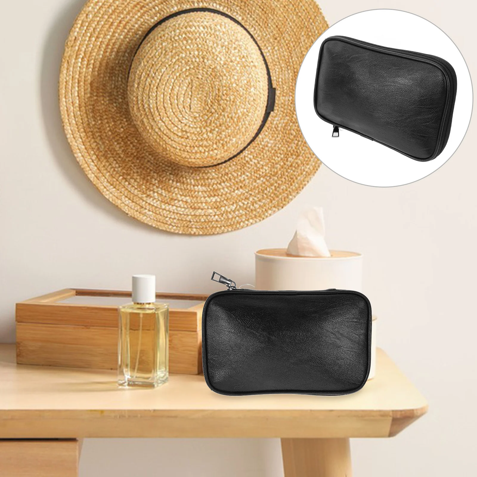 

Lightweight PU Makeup Brush Storage Bag Portable Organizer Travel Toiletries Pouch Makeup Bag Cosmetics Pouch