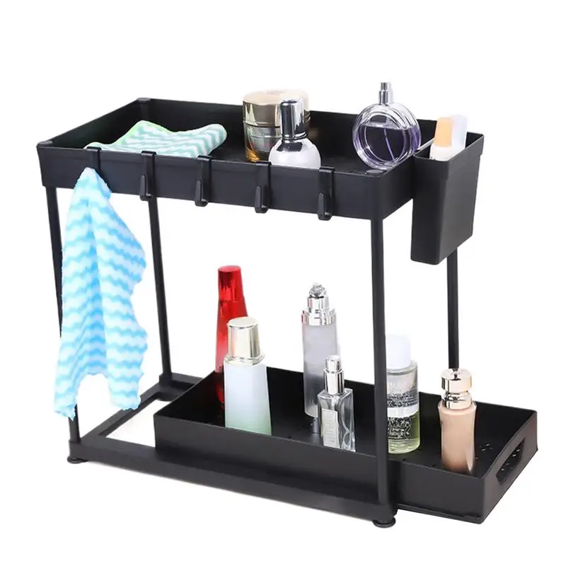 

Under Sink Storage 2 Tier Pull Out Cabinet Organizer Kitchen Pantry Organization And Storage Storage Shelf For Bathroom Cabinet