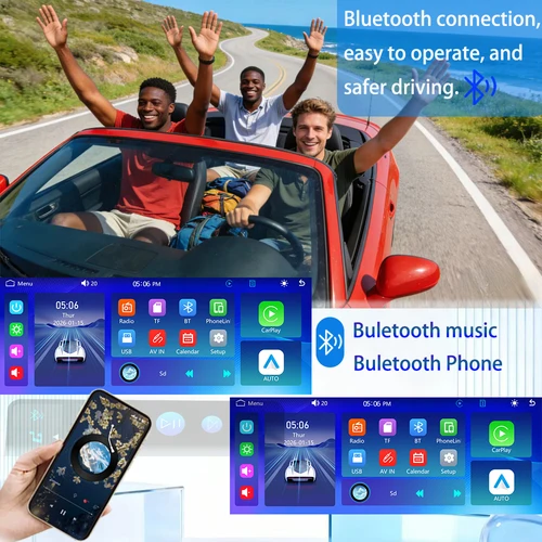 Imagen 2 del producto Reproductor Multimedia para Auto Universal con Pantalla de 6.28 Pulgadas, Nuevo Sistema Linux, CarPlay Inalámbrico, Bluetooth, Video y Cámaras