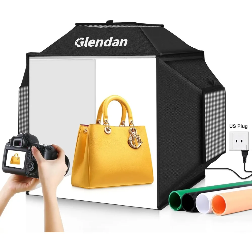 

Профессиональный светодиодный световой короб 16x16 дюймов с регулируемой яркостью для фотографии, 480 светодиодов с высоким CRI и софтбокс