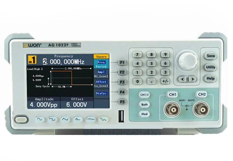 Owon AG-1022F DDS arbitrary waveform signal generator 2 Channels 25MHz