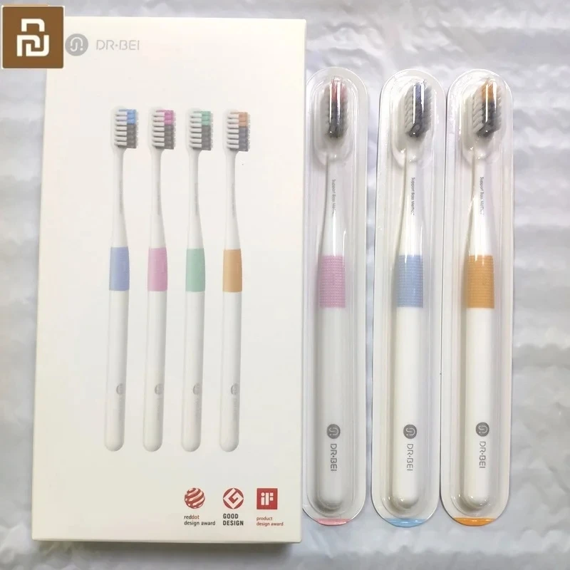 1/2/3/4PCS Dr.BEI Toothbrush 4 Colors Family Pack Doctor Bei Couple Imported Soft Fur Food Grade Material with Adult Toothbrush