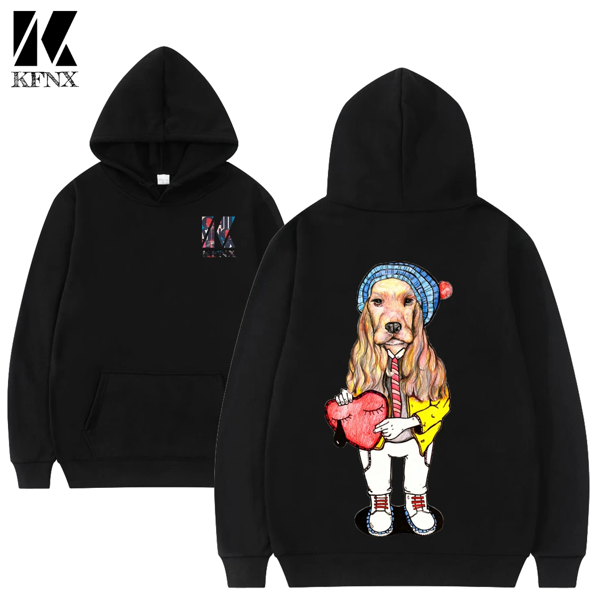 

2024 KFNX Sports brand New Men's Fashion 3D Digital Printing Hooded Sweatshirt Hoodie Loose Casual Daily Street Sweater Tops