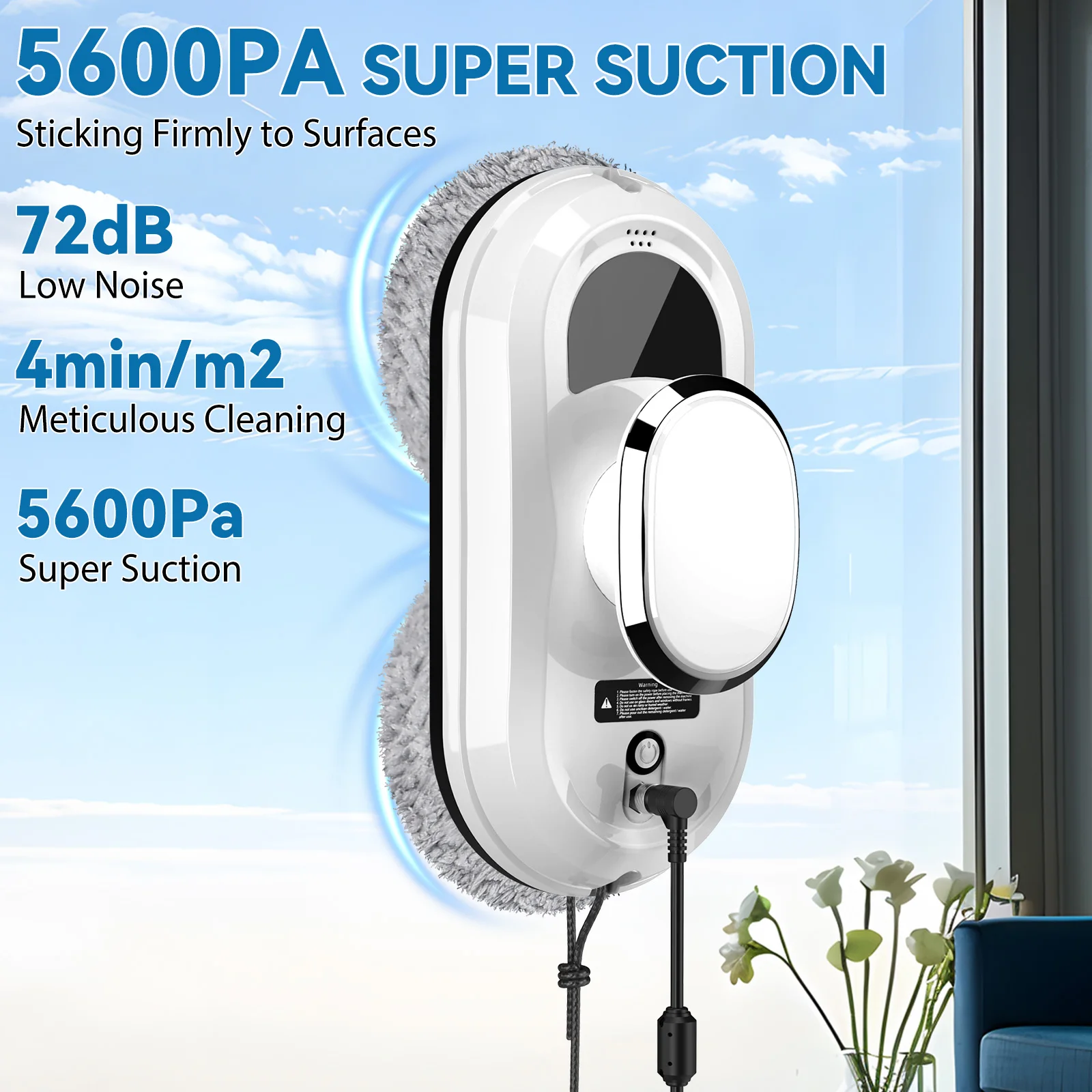 Robot aspirateur entièrement automatique pour vitres, robot de nettoyage électronique, nettoyeur de vitres électrique télécommandé pour la maison