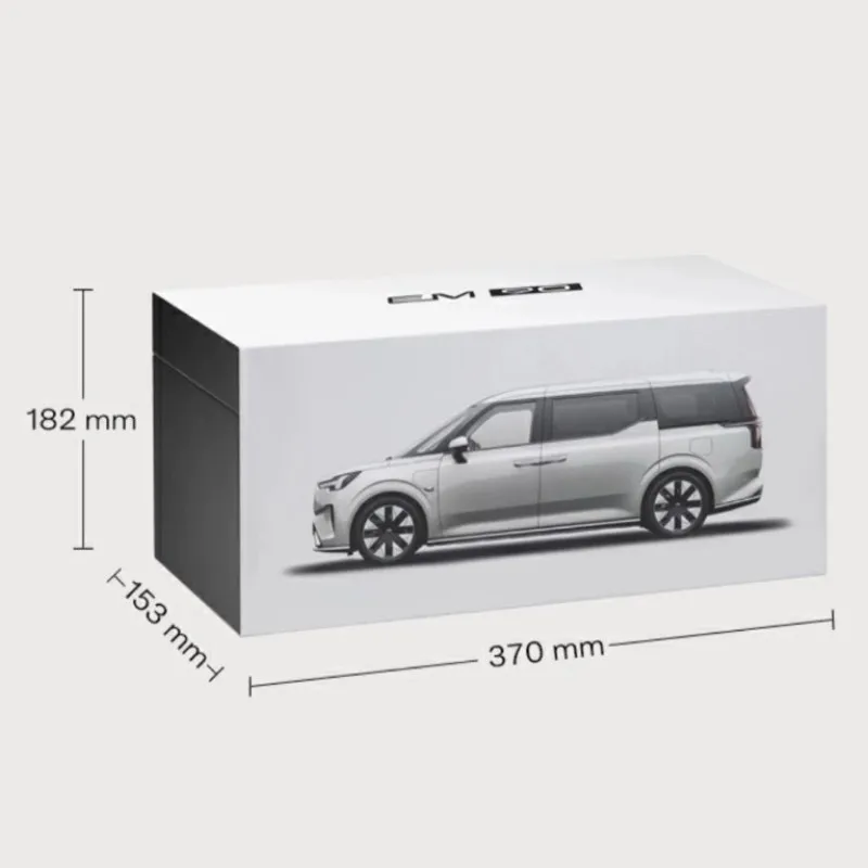 Modelo de coche de simulación de aleación EM90, decoración MPV, réplica de metal fundido a presión, regalo para niño, coleccionable para adultos, arena de paladio, 1:18