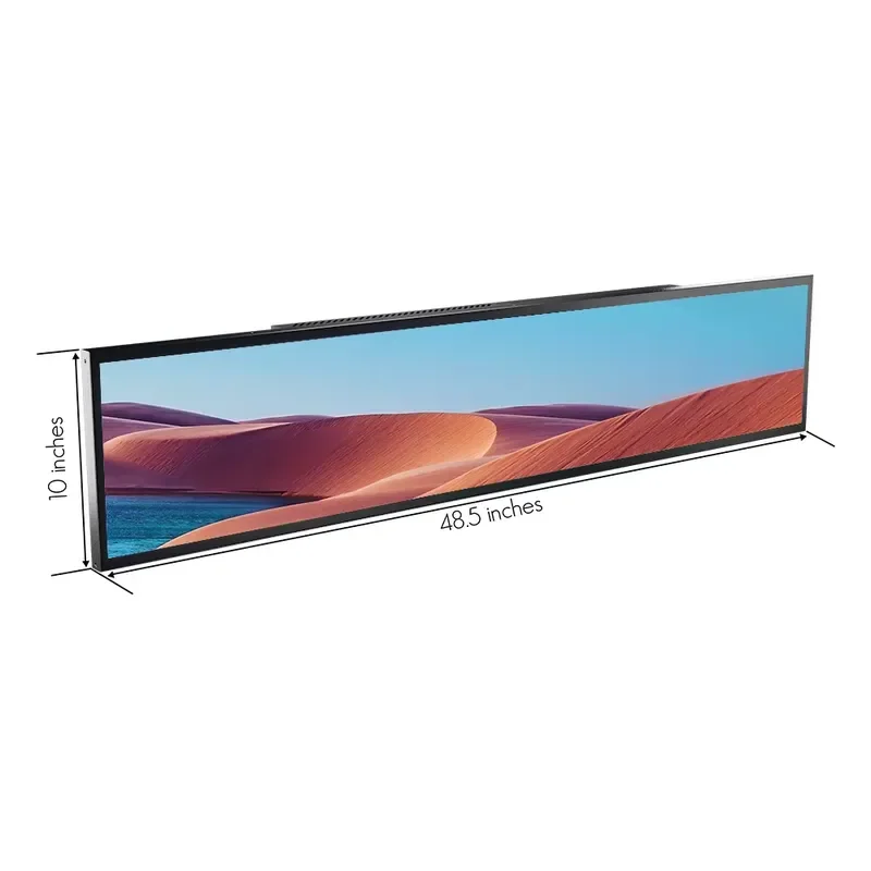 48.1 Inch Retail Store Display Racks Shelf Edge Android Wall Mounted Stretched Bar Lcd Display Advertising Screen