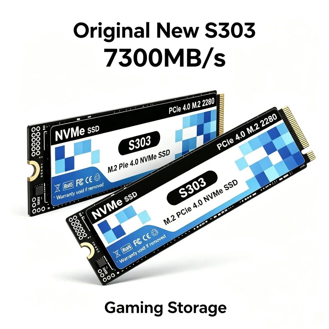 SSD S303 M.2 NVMe PCIe4 500GB 1TB 2TB 4TB Internal ,High Speed Pro 7300MB/s,Solid State Drive for PC Office PC Laptop