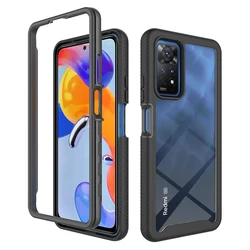 For Xiaomi Redmi Note 11 Pro 11S 10S 10  Max Case Rugged Armor Hard Plastic Soft TPU Bumper Transparent Acrylic Back Cover