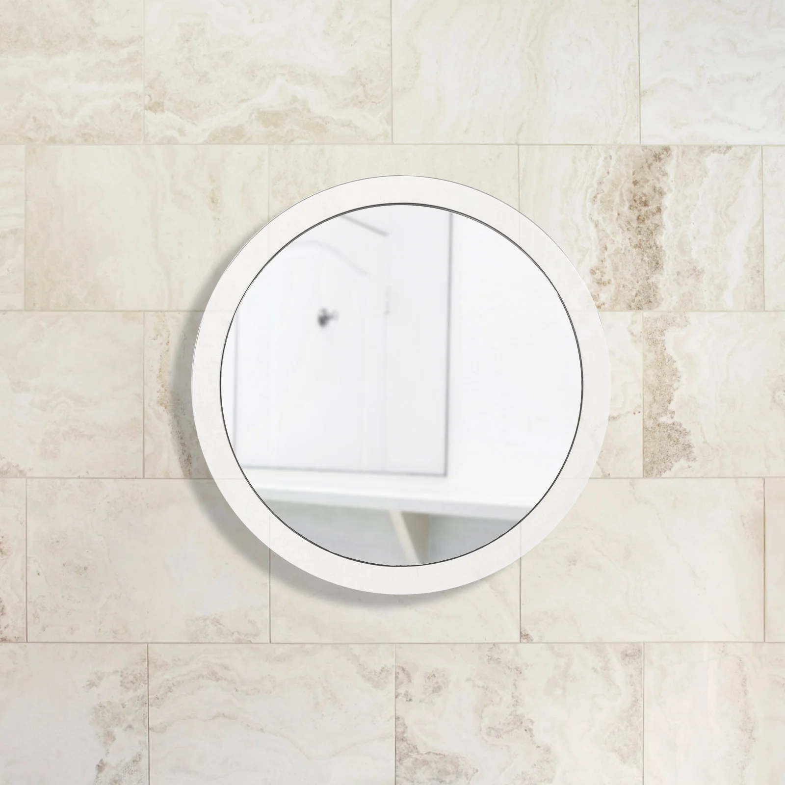 Bathroom Makeup Mirror Magnification Suction Cup Magnifying for Wall Mugs with Pocket