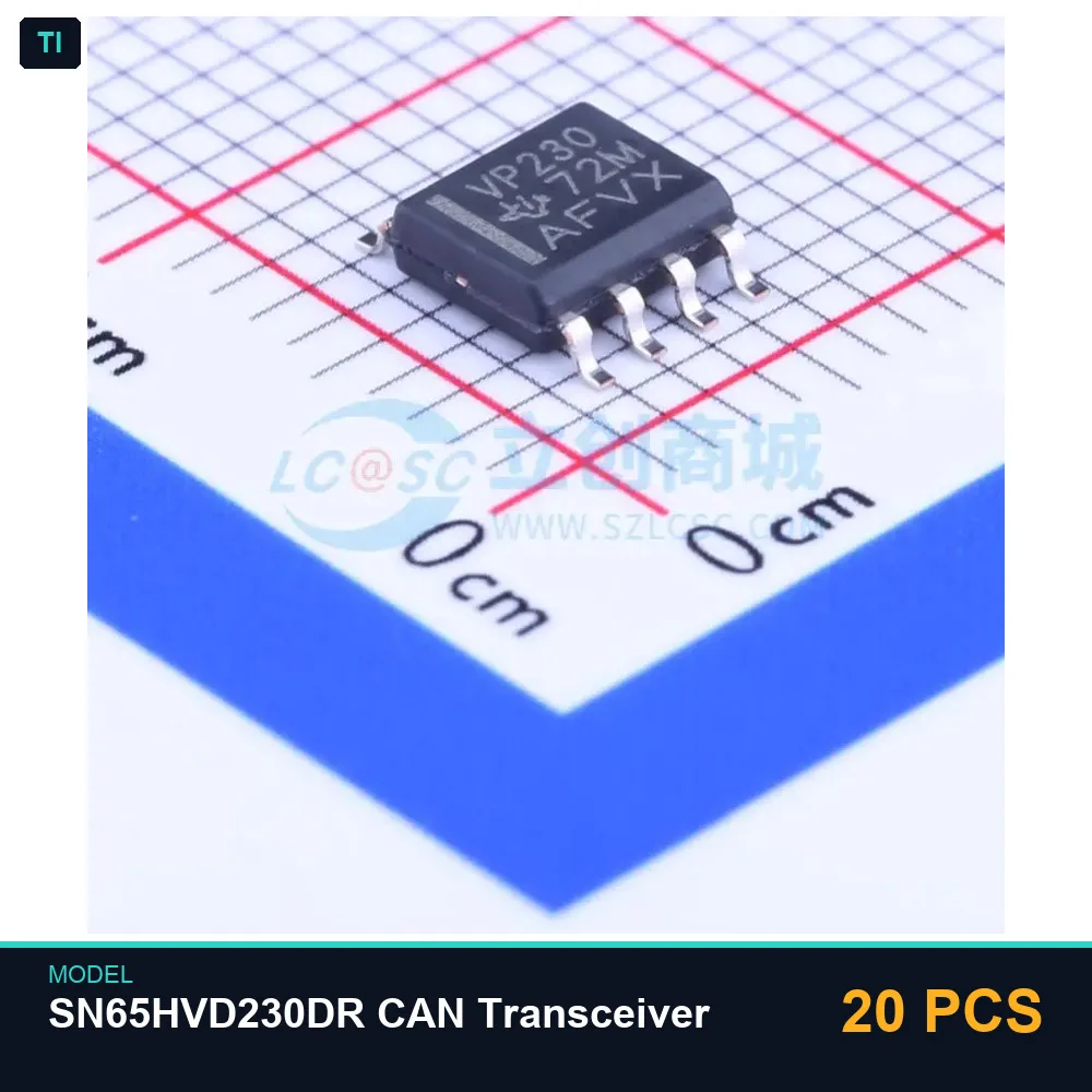 20 PCS TI SN65HVD230DR CAN Transceiver