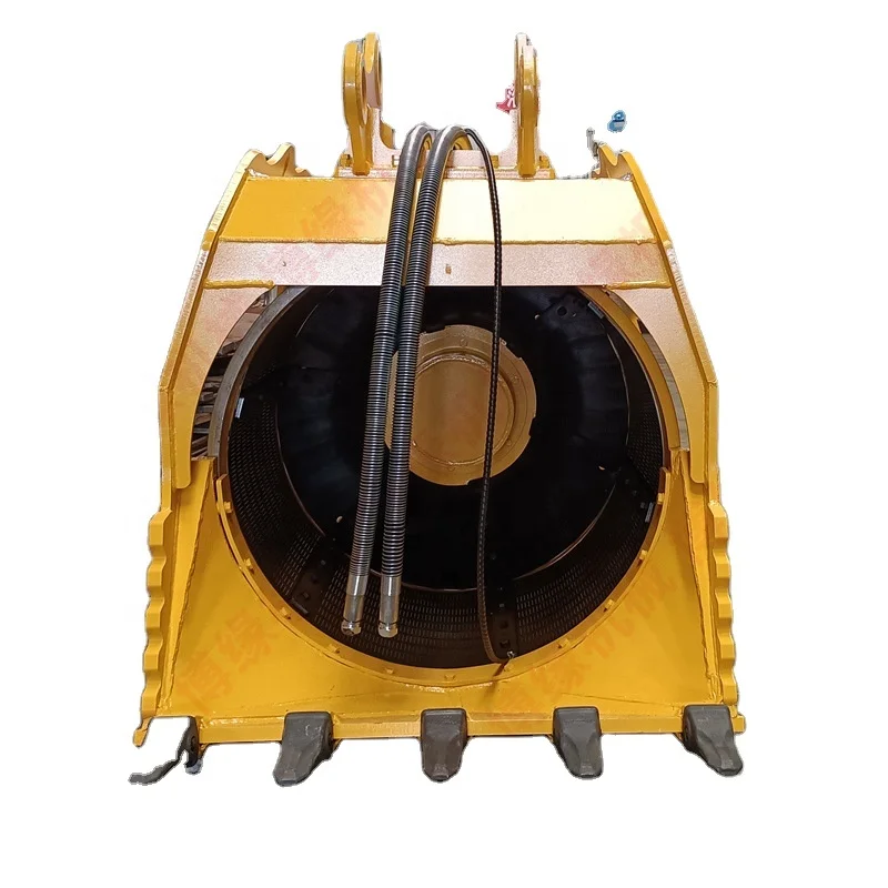 Multifunctional agricultural barrel attachment, crushing screen bucketing with motor and bearings New main components