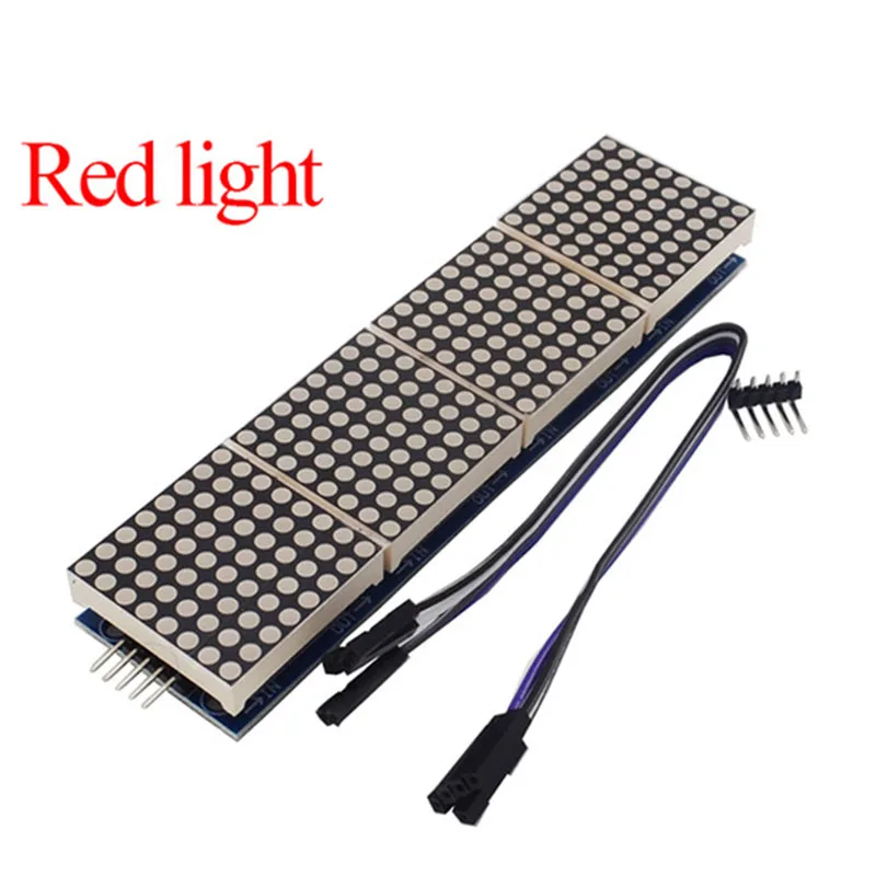MAX7219 Dot Matrix Display Module, 4 em 1, MCU Control Drive Module, 4 em 1