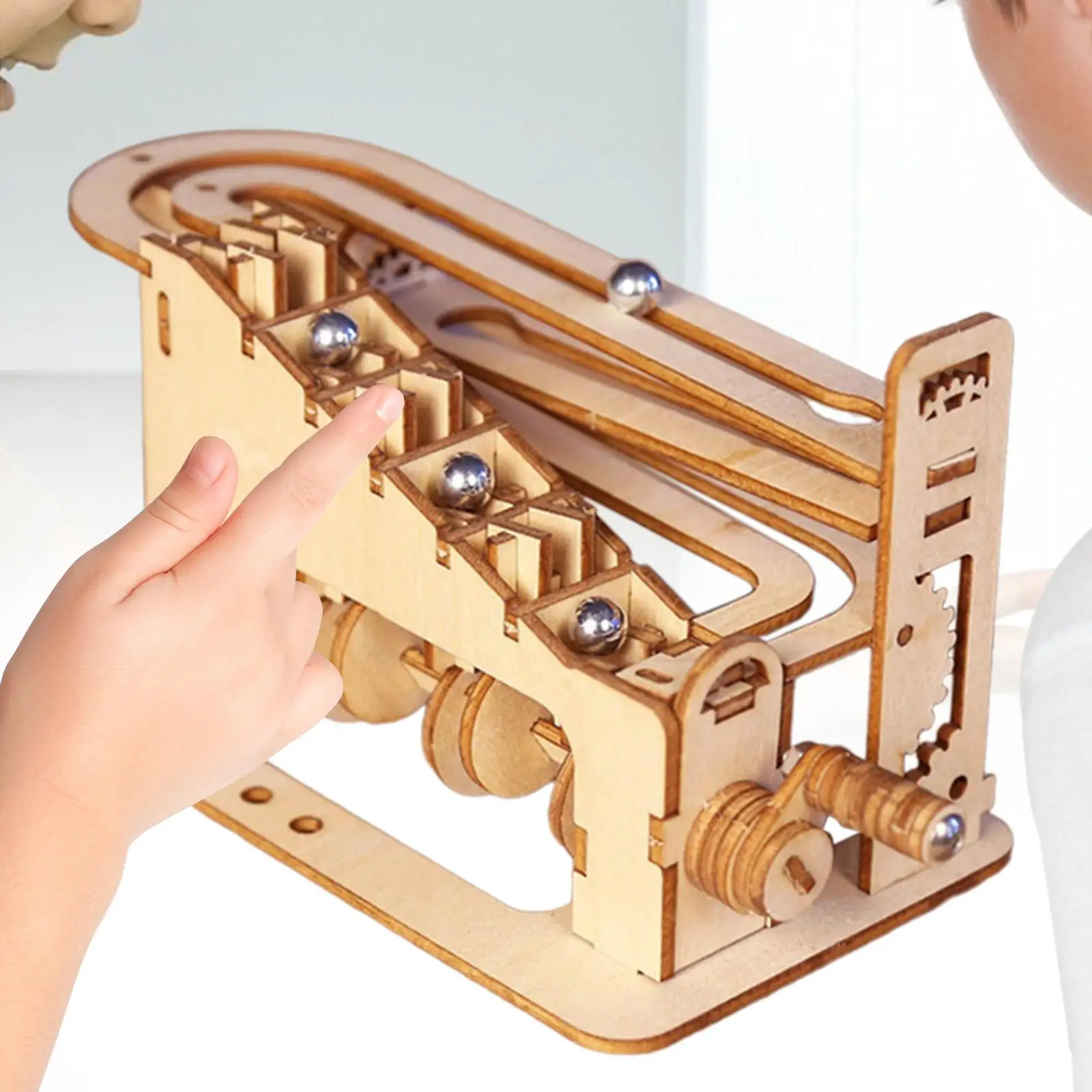 Kits de construção modelo Marble Run para adultos e crianças, 3D Wooden Puzzle, Gift Kits