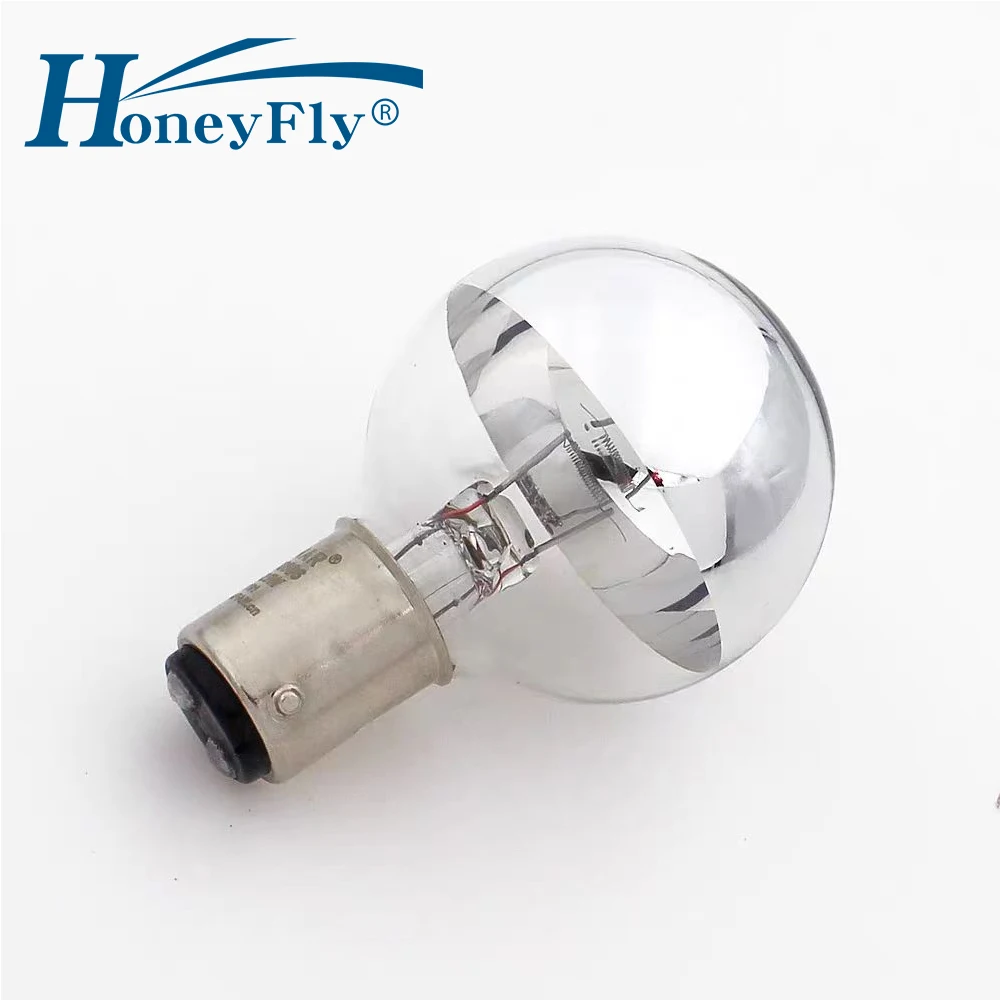 HoneyFly 5pcs Shadowless Surgical Lamp BA15D 12V 25W Sliver Reflector Operating Medical Bulb for H-016191 Hanaulux 56016191