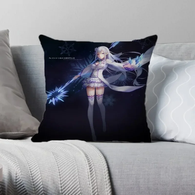 Personalized Gifts Re:Zero Pillow Covers Decorative Cushion Luxury Living Room Decoration Decorative Pillows for Sofa Home Cover