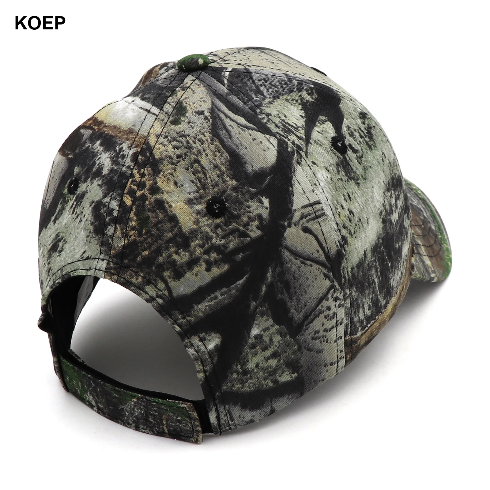 KOEP New Outdoor Fishing Caps Jungle Oak Tree Camouflage Baseball Cap Hunting Hat Cotton Dad Snapback Hats Bulrush Leaves KBMO7