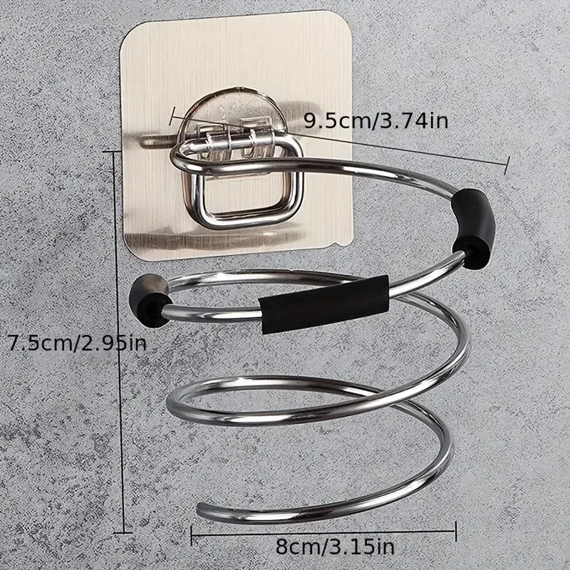 Tempat Pengering Rambut Kamar Mandi Gratis Tempat Alat Perawatan Rambut Meninju Perekat Dinding Alat Salon Tukang Cukur Rak Dinding Kamar Mandi Mandi