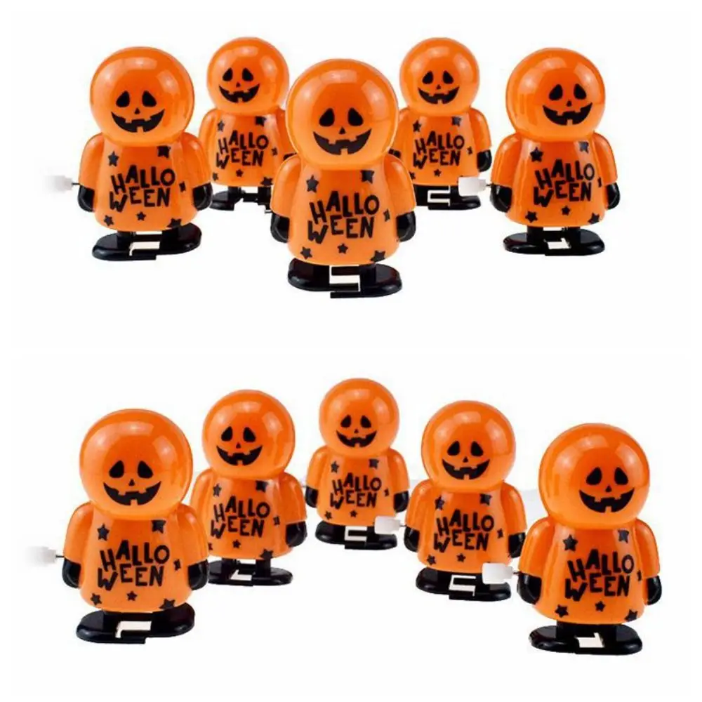 Halloween Series Wind-up Toy Ghost Jumping Halloween Clockwork Toys Pirate Head Pumpkin Prank Toys Party Interactive Props