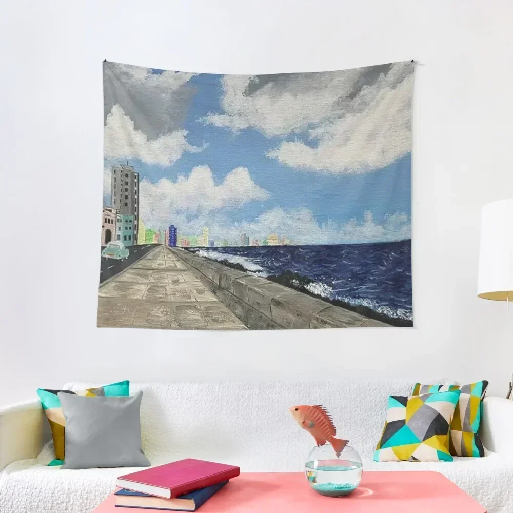 

Malecon habana Cuba Tapestry Room Decoration Korean Style Aesthetics For Room Wall Decorations Decoration Room Tapestry