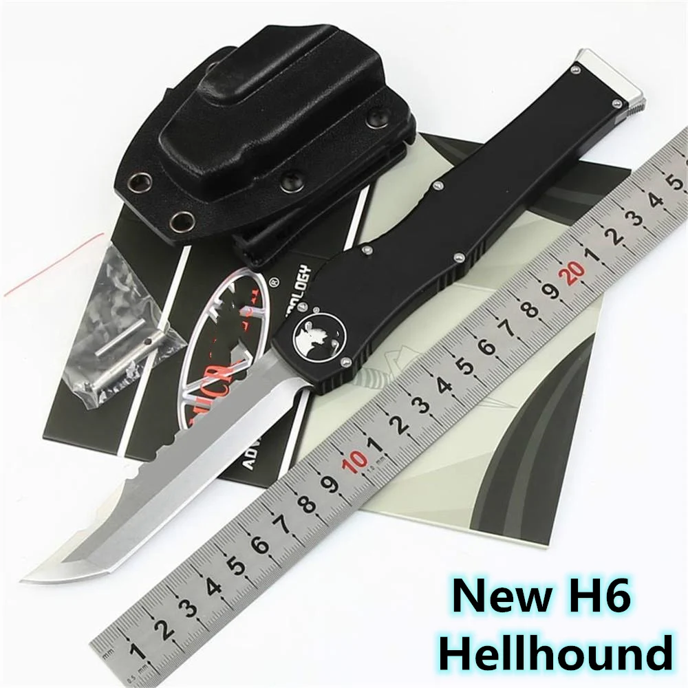 

JUFULE New HellHound H6 VI 6 Aluminium Handle Mark Elmax Survival EDC Camping Tool Key Utility Fixed Blade Kitchen Knife