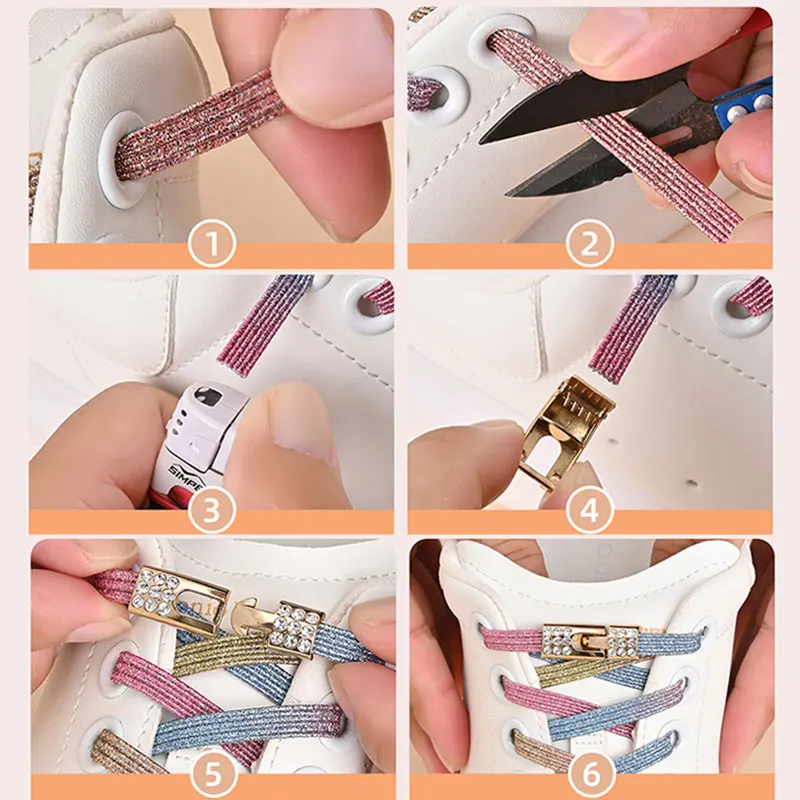 結ばない靴ひも ダイヤモンドバックル 弾性靴ひも 靴ひも パールライト カラフル ファッション 結ばない靴ひも スニーカー 子供 大人