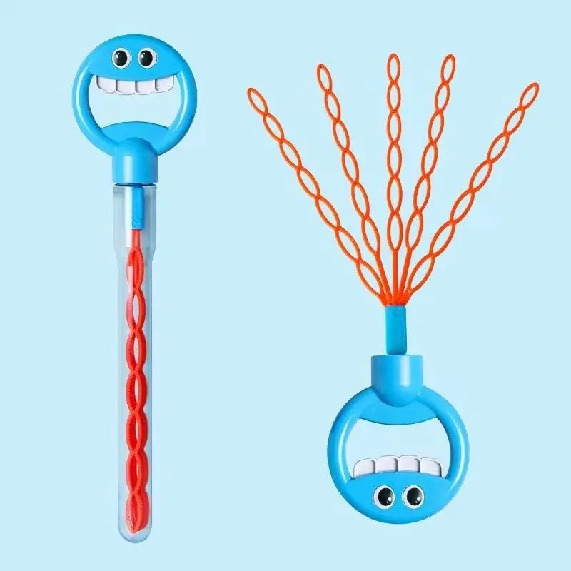 Bubble Blowing Wand Toys para crianças, fofo, 32 buracos, ao ar livre, interação pai-filho, novo