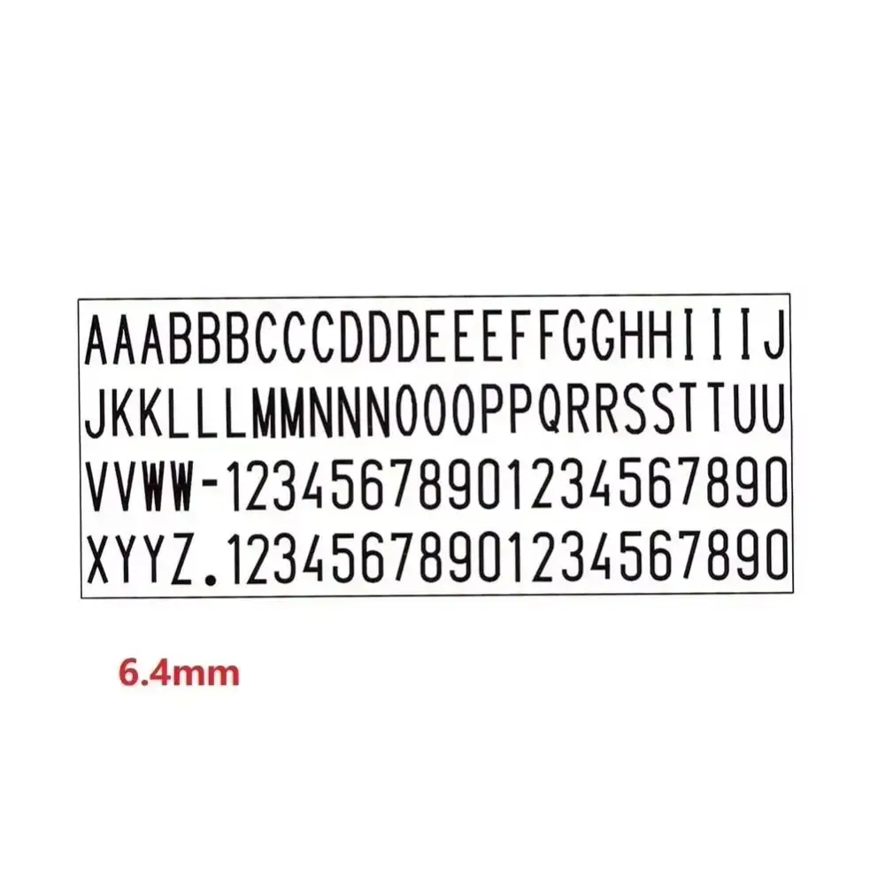 3mm 4mm 6.4mm Stamp Letters Plate Name Address Business Stamp Digital Letters Rubber Reusable DIY Stamp Board Craft Accessories