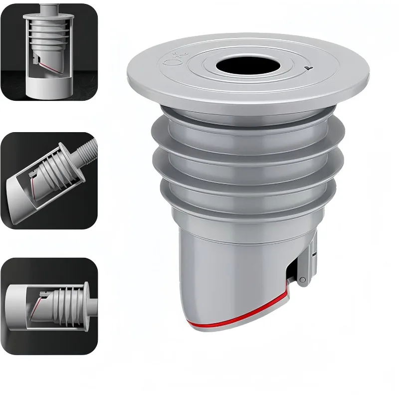 

Силиконовый уплотнитель для слива в раковине, стиральной машине, унитазе, для защиты от запаха и протечек, для подключения к напольному сливу