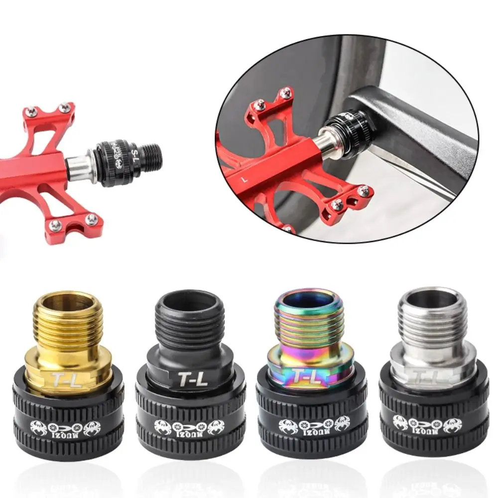 

1 Pair Stainless Steel Pedal Extender Titanium Alloy Wear Resistant Bike Pedal Axle Extenders 23MM Stable