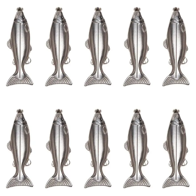 AC23-10 Set Fish-Shape Hip Flask 5Oz Bottle Mini Pocket Flask Stainless Steel Party Drinkware For Outdoor