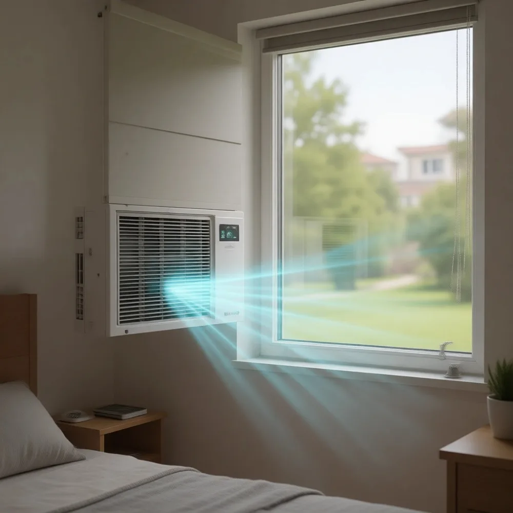 Portable AC Sliding Door Vent Kit Adjustable Length Fits 5 or 6 Inch Exhaust Hose for Sliding Door or Window Hose Included