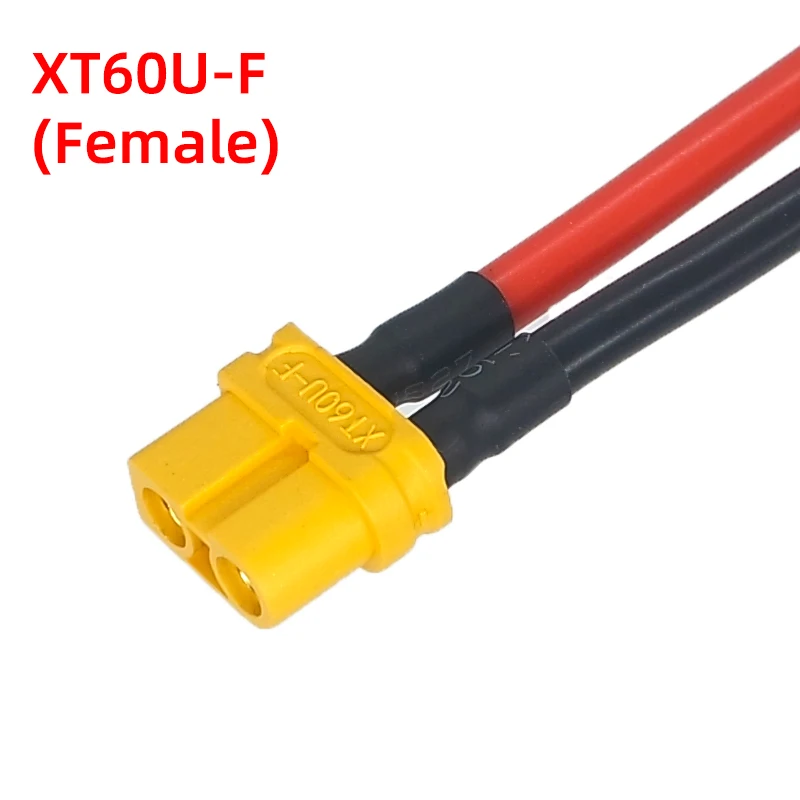 Amass XT60U Drone Li-Po Battery Connector With 14/12AWG Silicone Cable 10/20/30/40/50CM-1M Size DIY Toy Modification Power Plugs