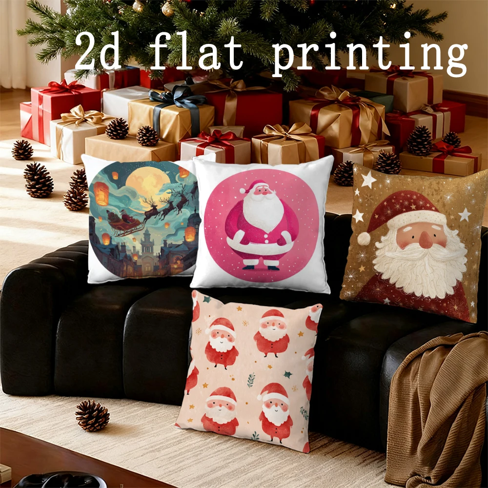 ديكور المنزل سانتا مزلقة والفوانيس المخدة مناسبة ل أريكة غرفة نوم سيارة وسادة غطاء وسادة وسادة الظهر المستطيلة