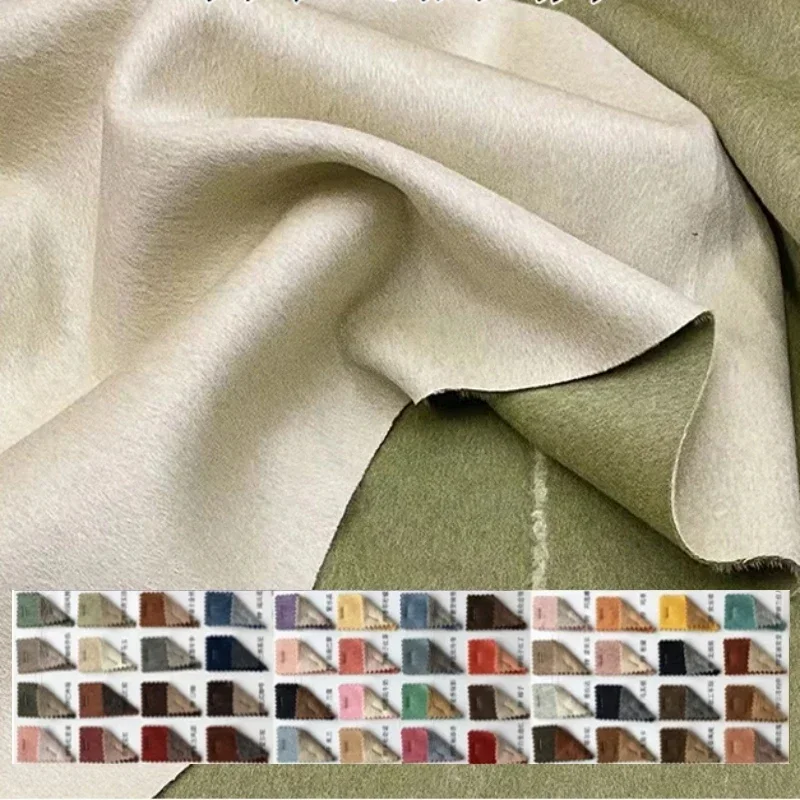 Double-sided Wool Alpaca Fabric Brand Fashion Design Coat Autumn Winter Thick Warm Cloth by the Meter for Sewing Diy Material