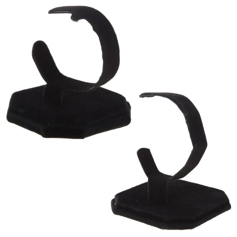 ZB Black C-shaped Bracelet Rack Suede Scratch-resistant Watch Display Rack Bracelet Storage Rack Product Display Rack