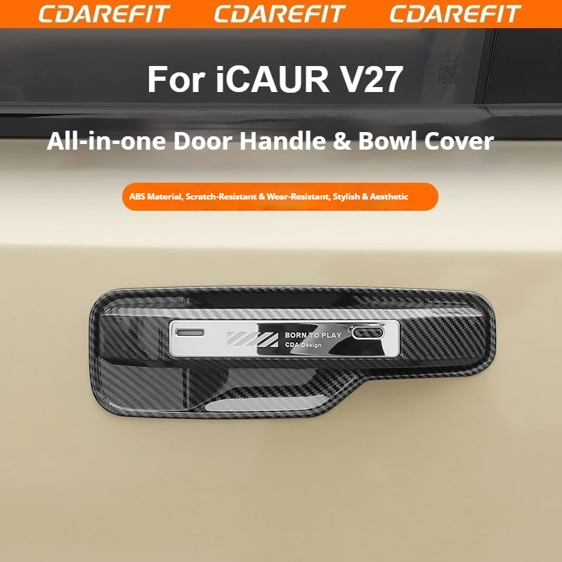 Kit de protection de poignée de porte extérieure pour Chery iCAR V27, tout inclus, avec revêtement électrolytique anti-rayures